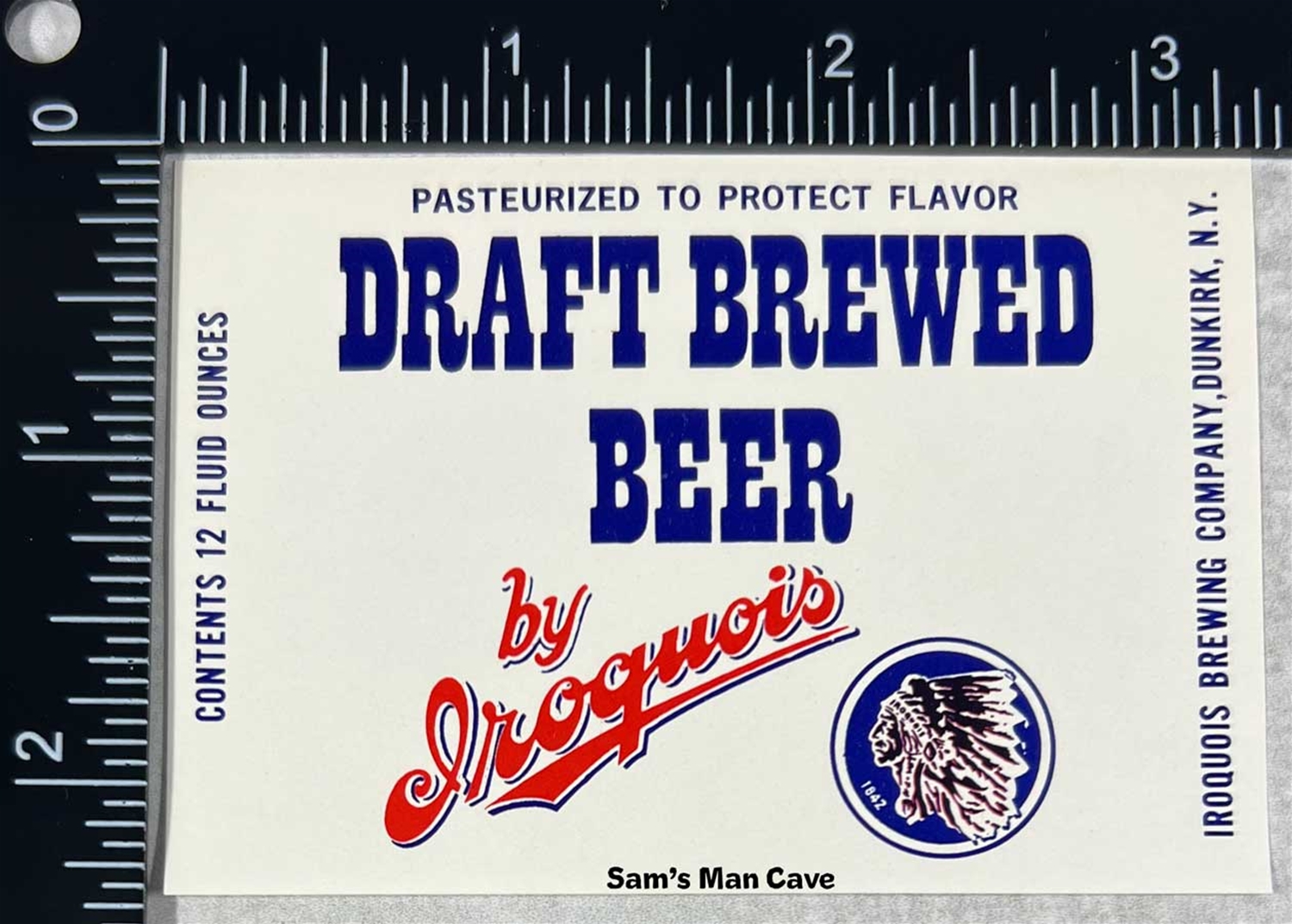 Iroquois Draft Brewed Beer Label