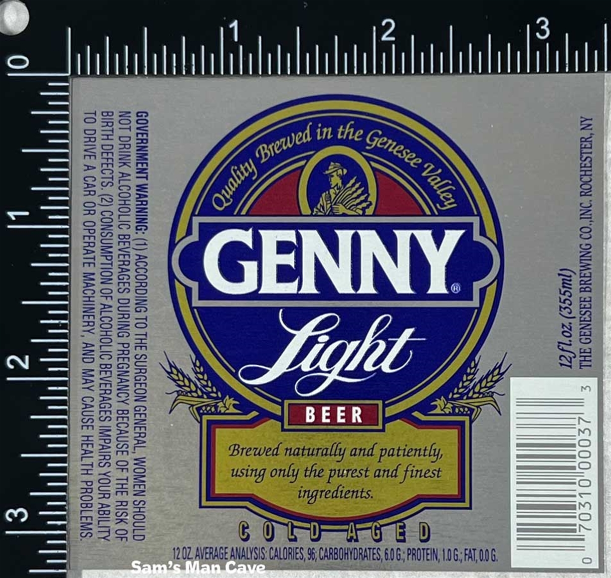 Genny Light Beer Label