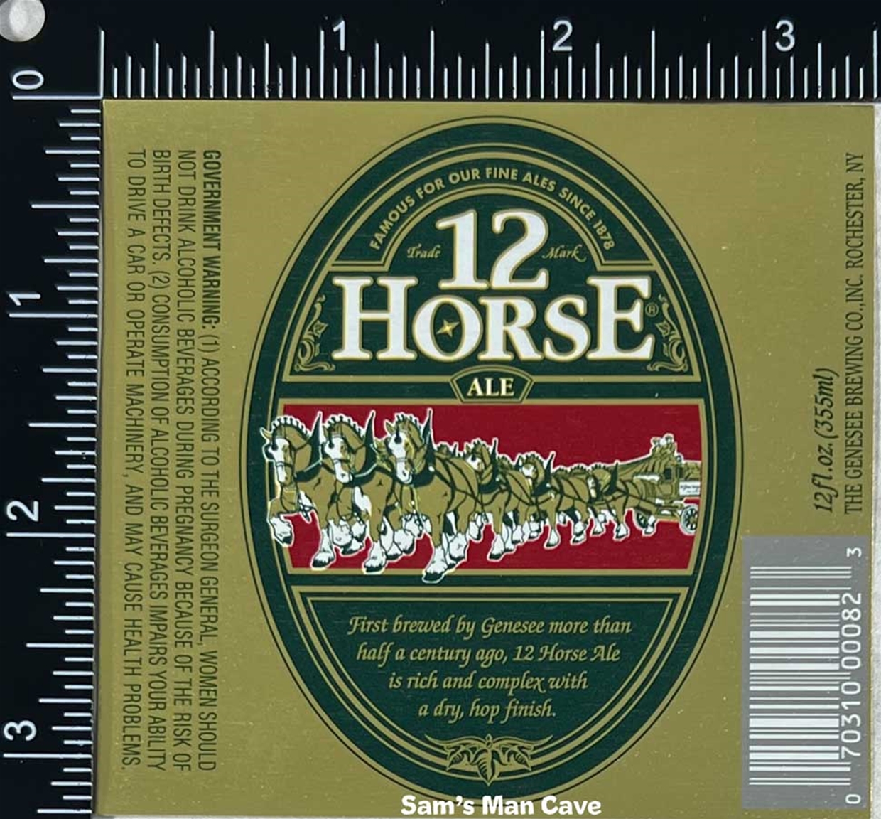 Genesee 12 Horse Ale Label