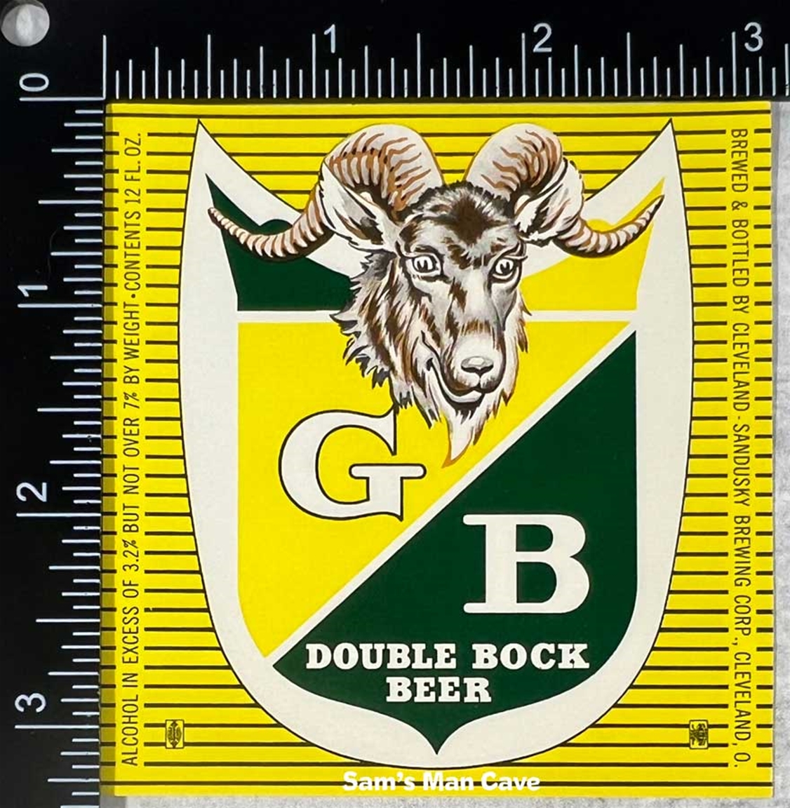 G B Double Bock Beer Label