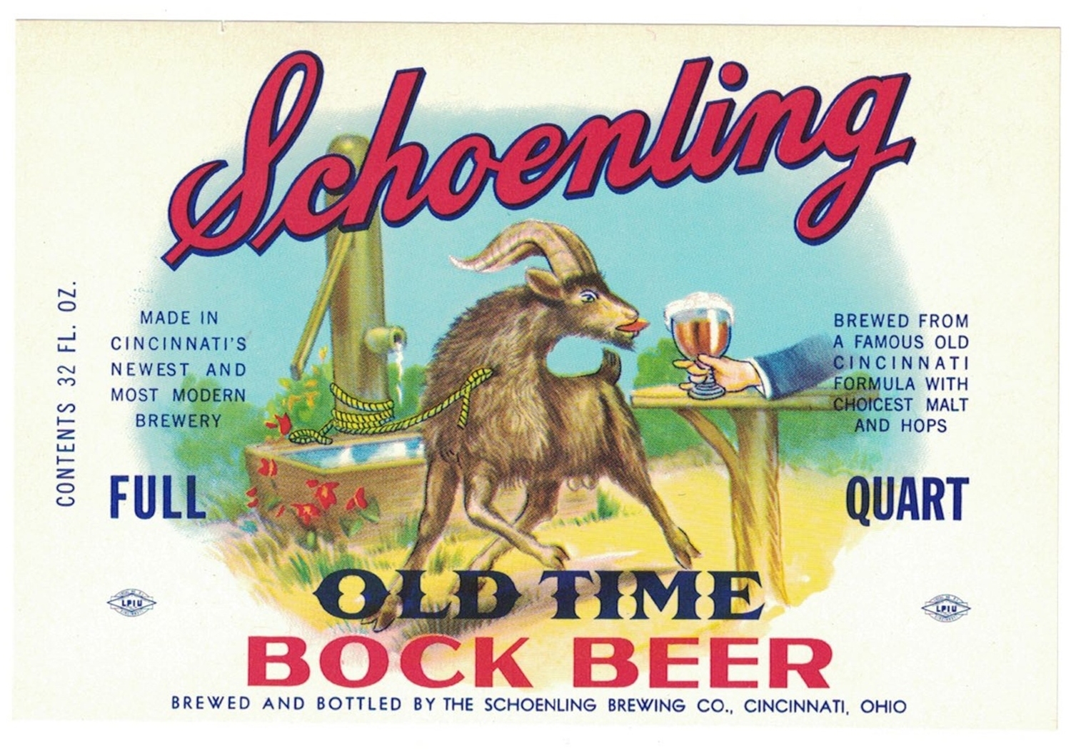 Schoenling Old Time Bock Label