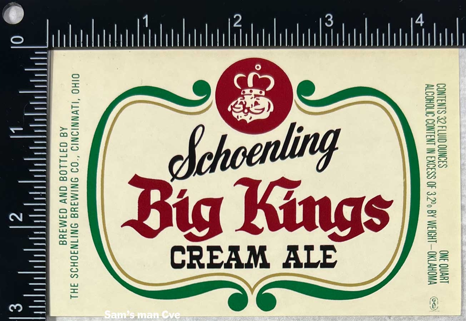 Schoenling Big Kings Cream Ale Label