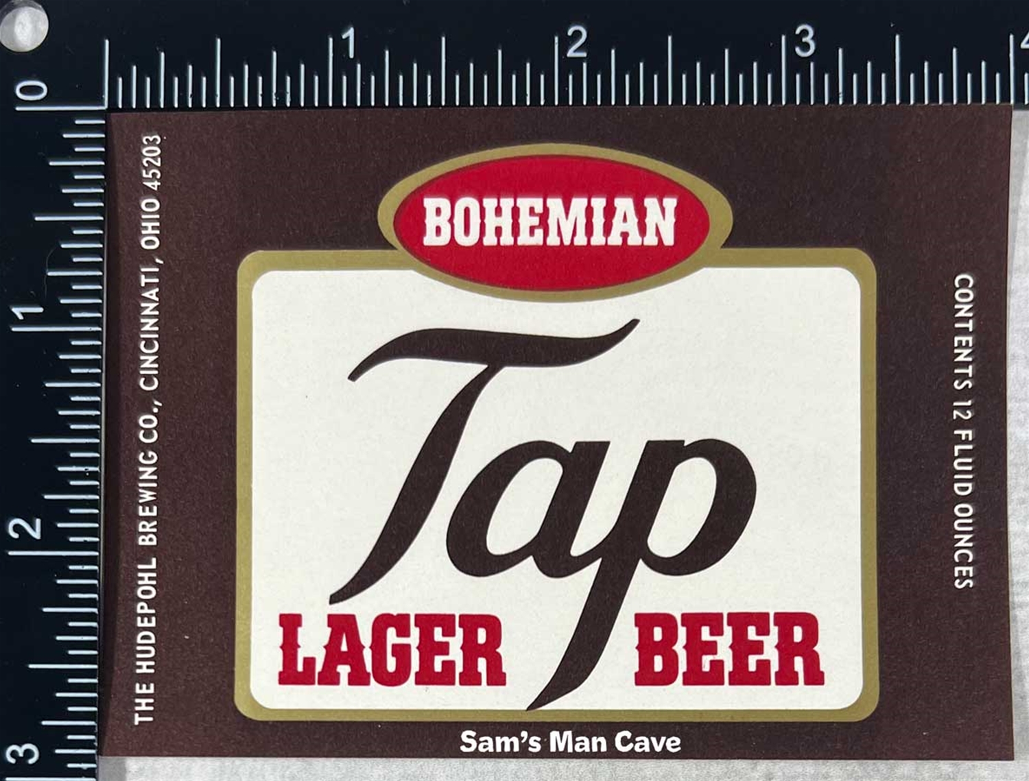 Bohemian Tap Lager Beer Label