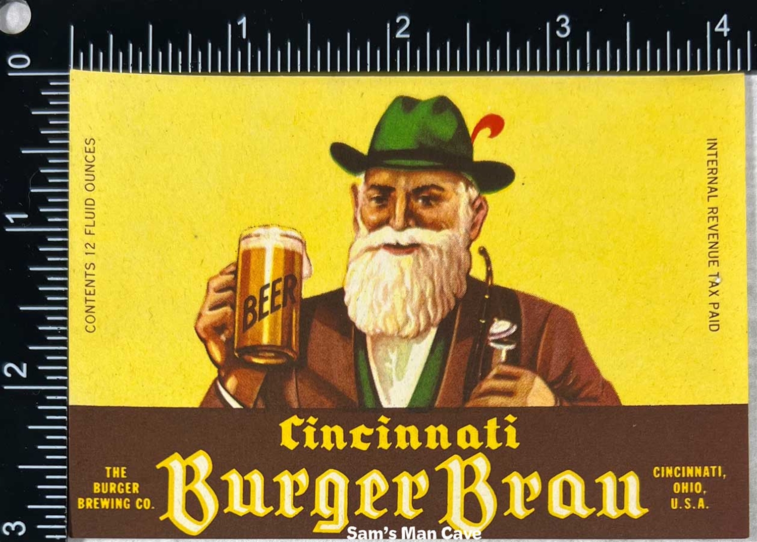 Cincinnati Burger Brau Beer IRTP Label