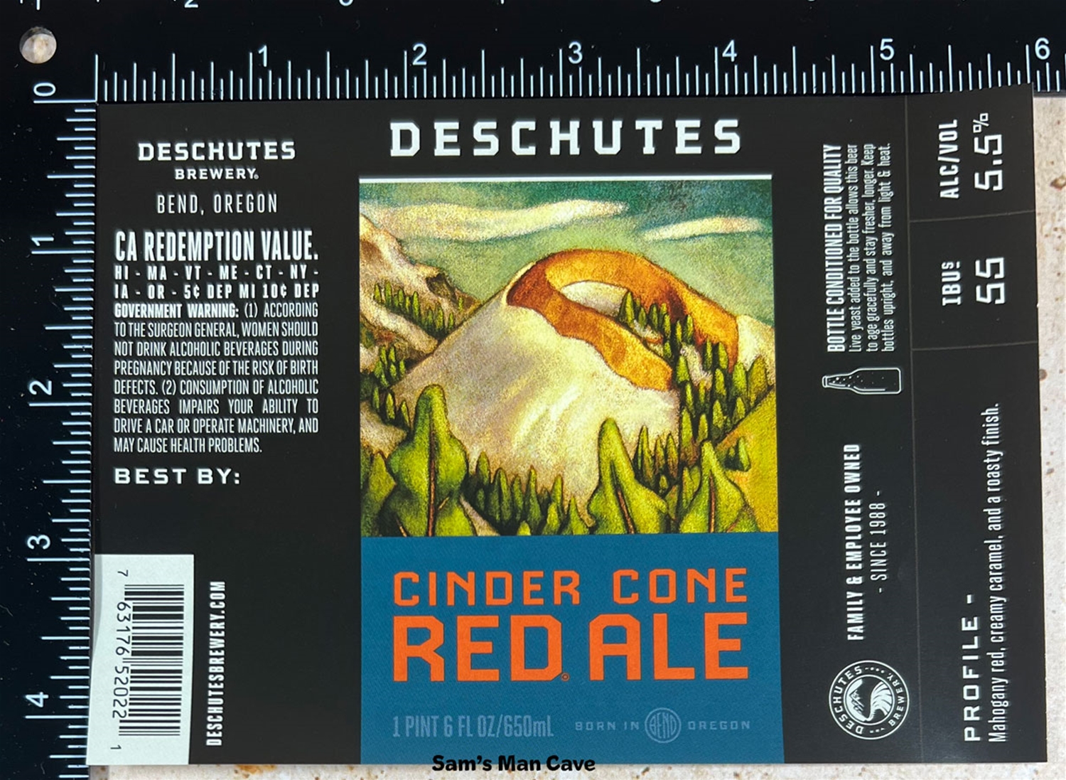 Deschutes Cinder Cone Red Ale Label