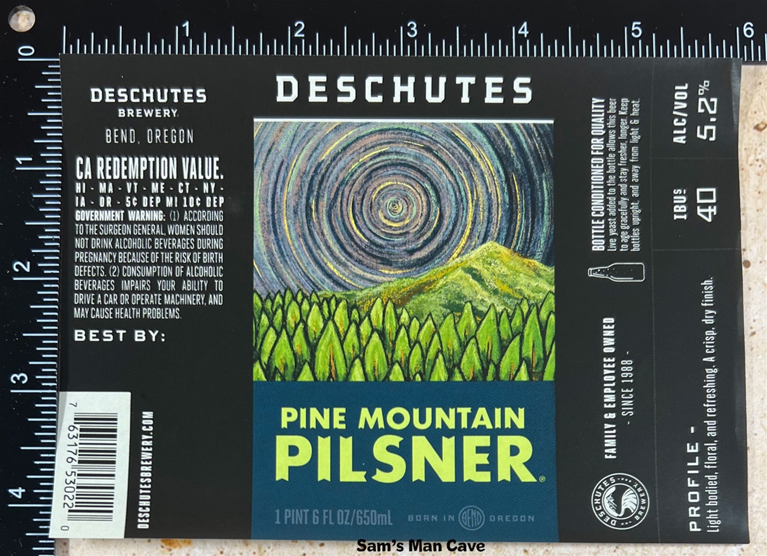 Deschutes Pine Mountain Pilsner Label