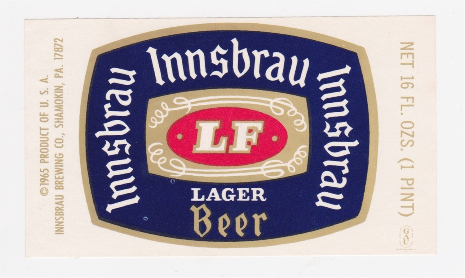 Innsbrau Lager Beer Label