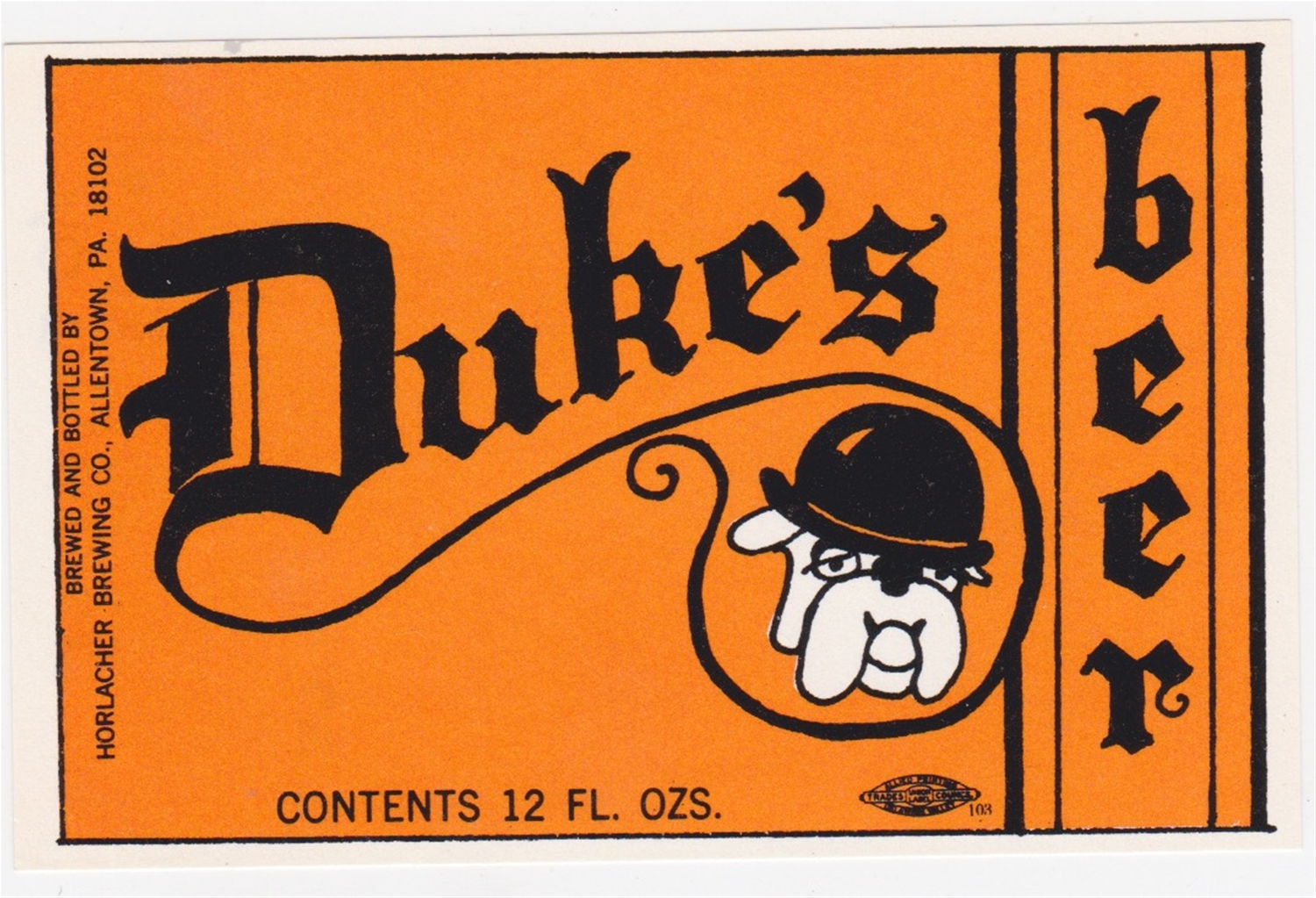 Duke's Beer Label