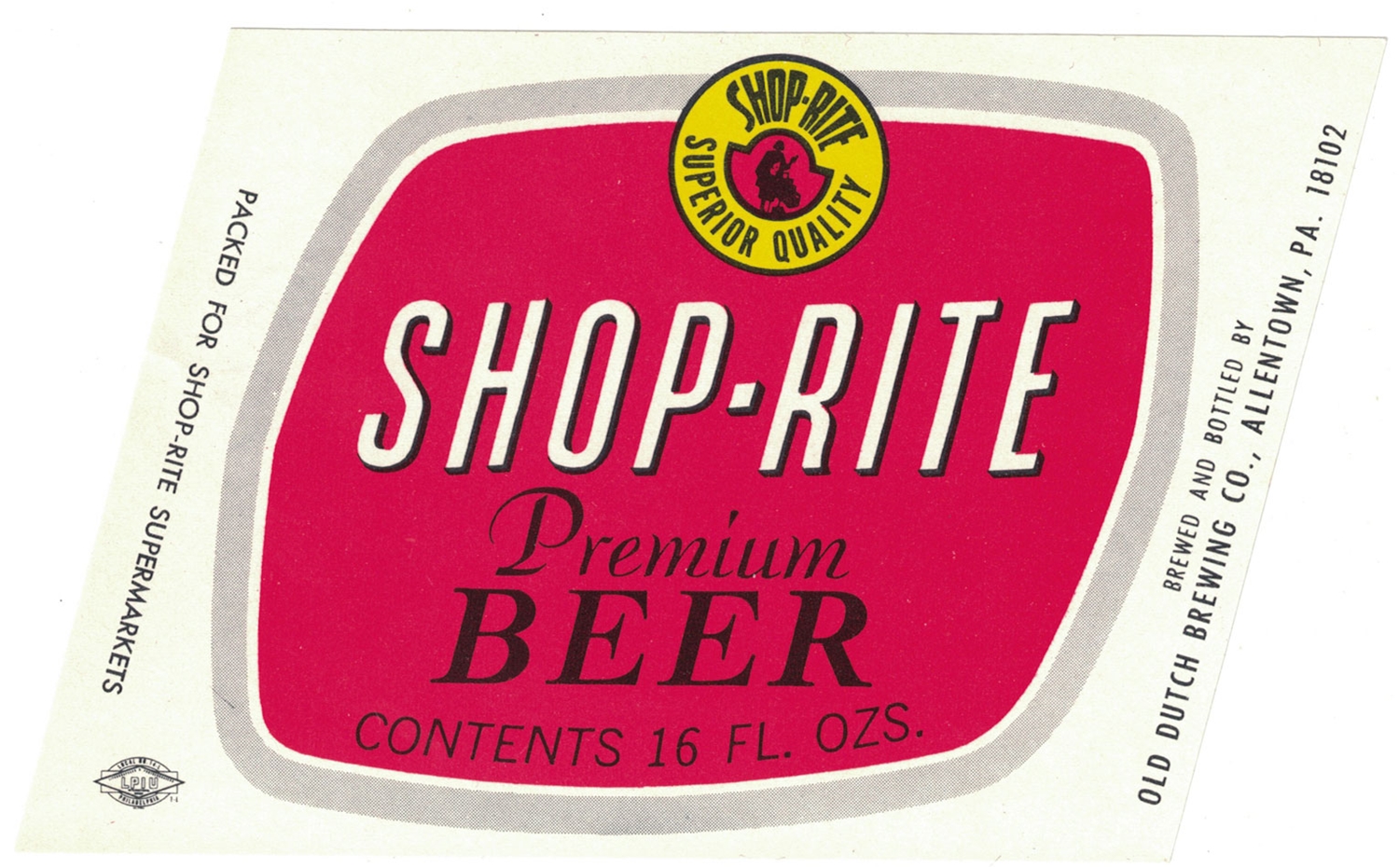 Shop-Rite Premium Beer Label