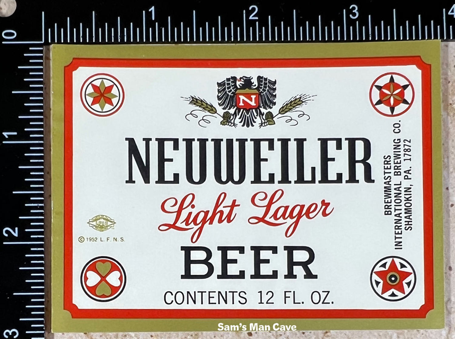 Neuweiler Light Lager Beer Label