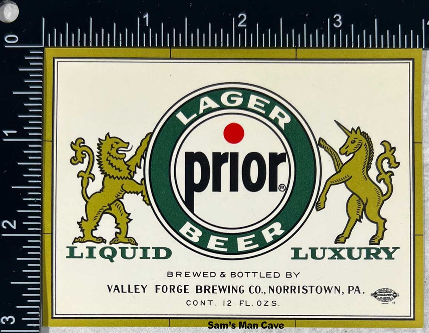 Prior Beer Label