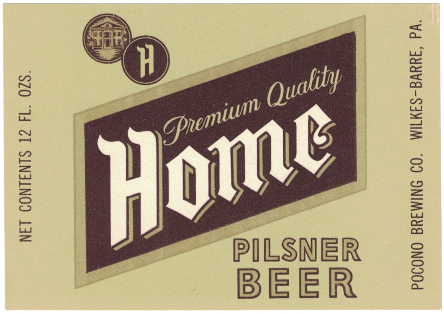 Home Pilsner Beer Label