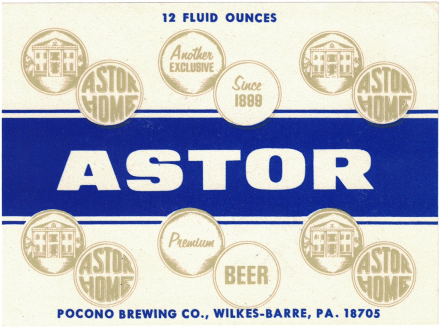 Astor Beer Label