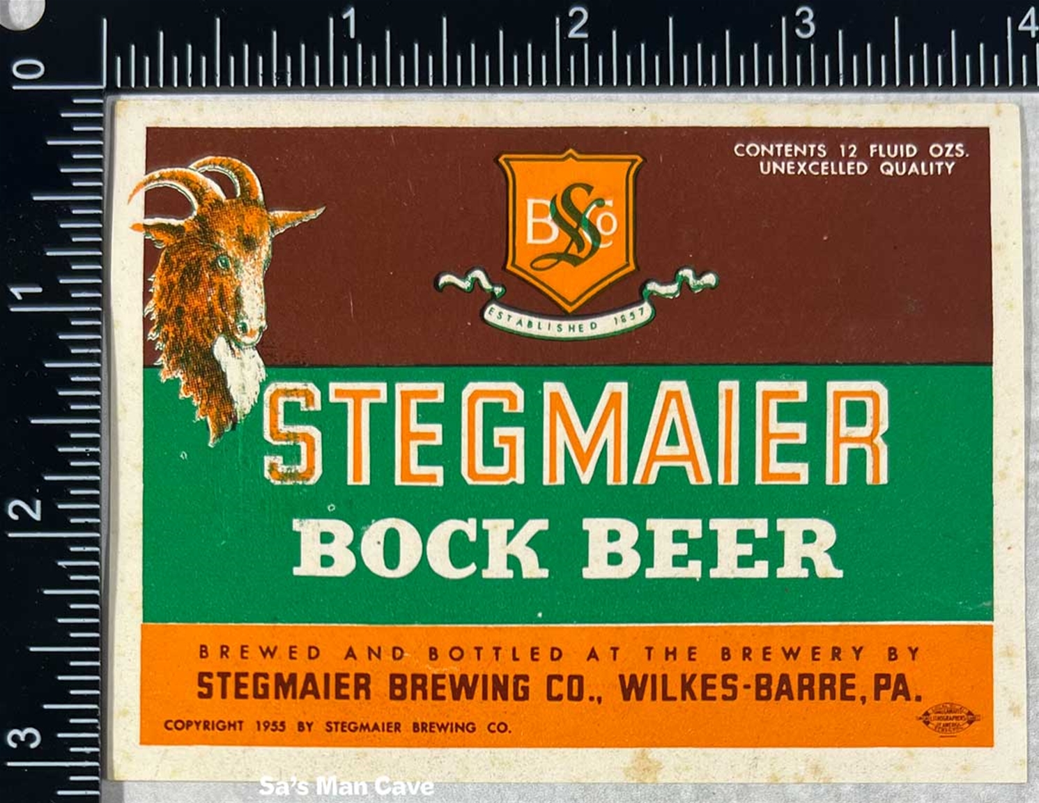 Stegmaier Bock Beer Label