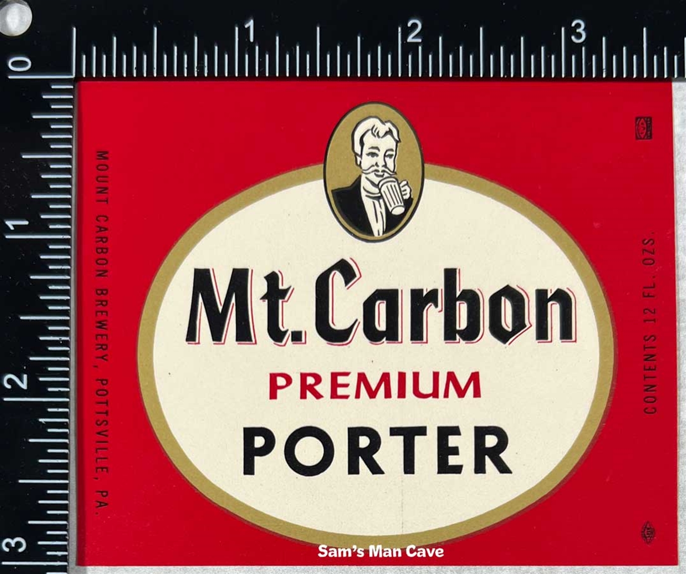 Mount Carbon Premium Porter Beer Label