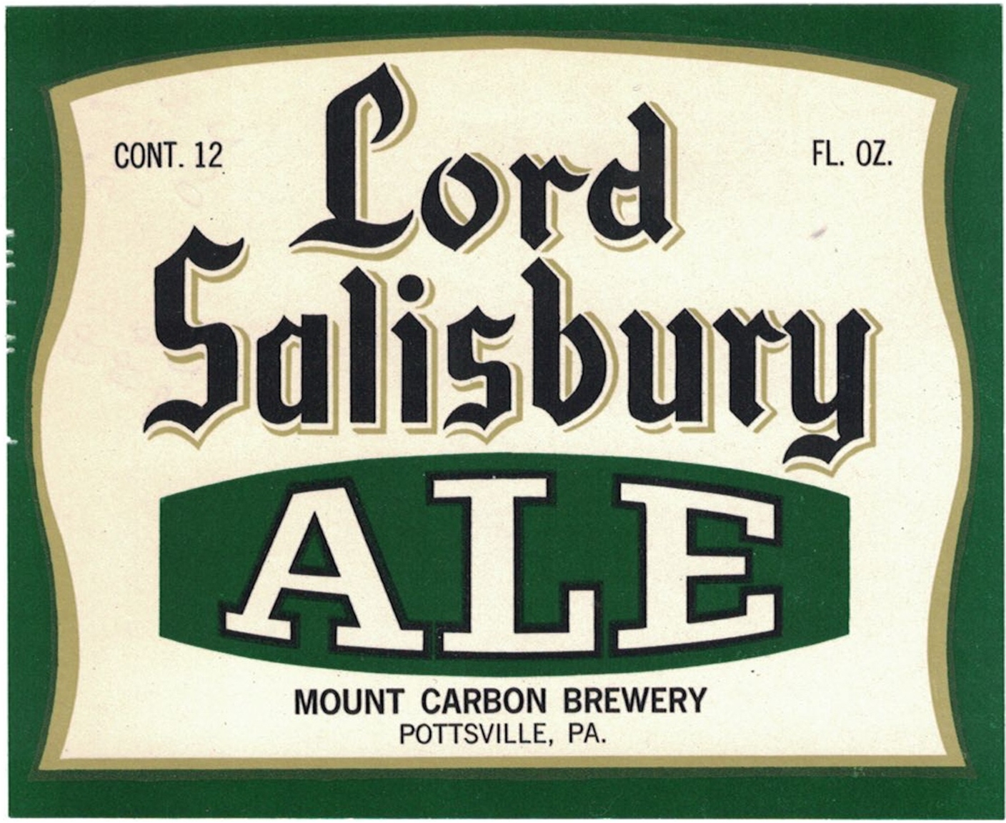 Lord Salisbury Ale Beer Label