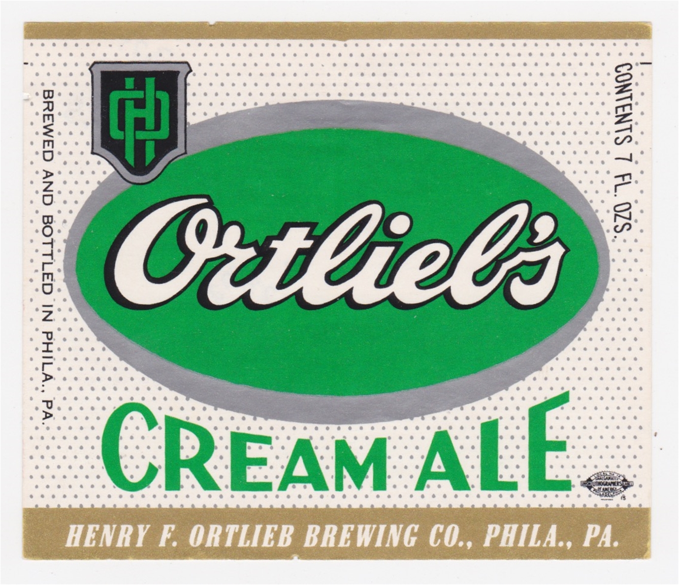 Ortlieb's Cream Ale Label