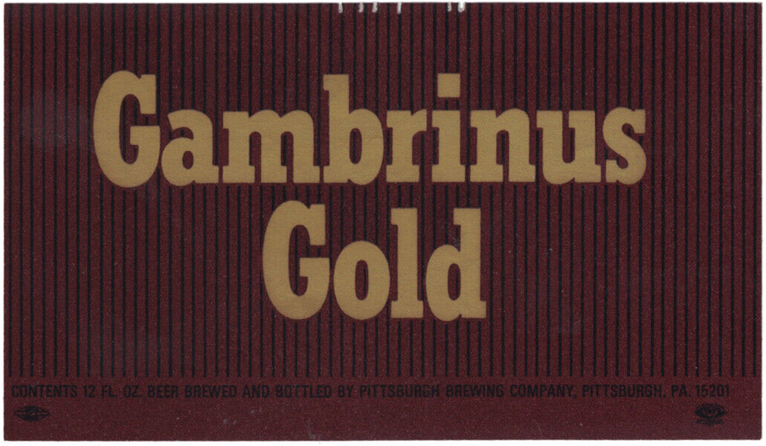 Gambrinus Gold Beer Label