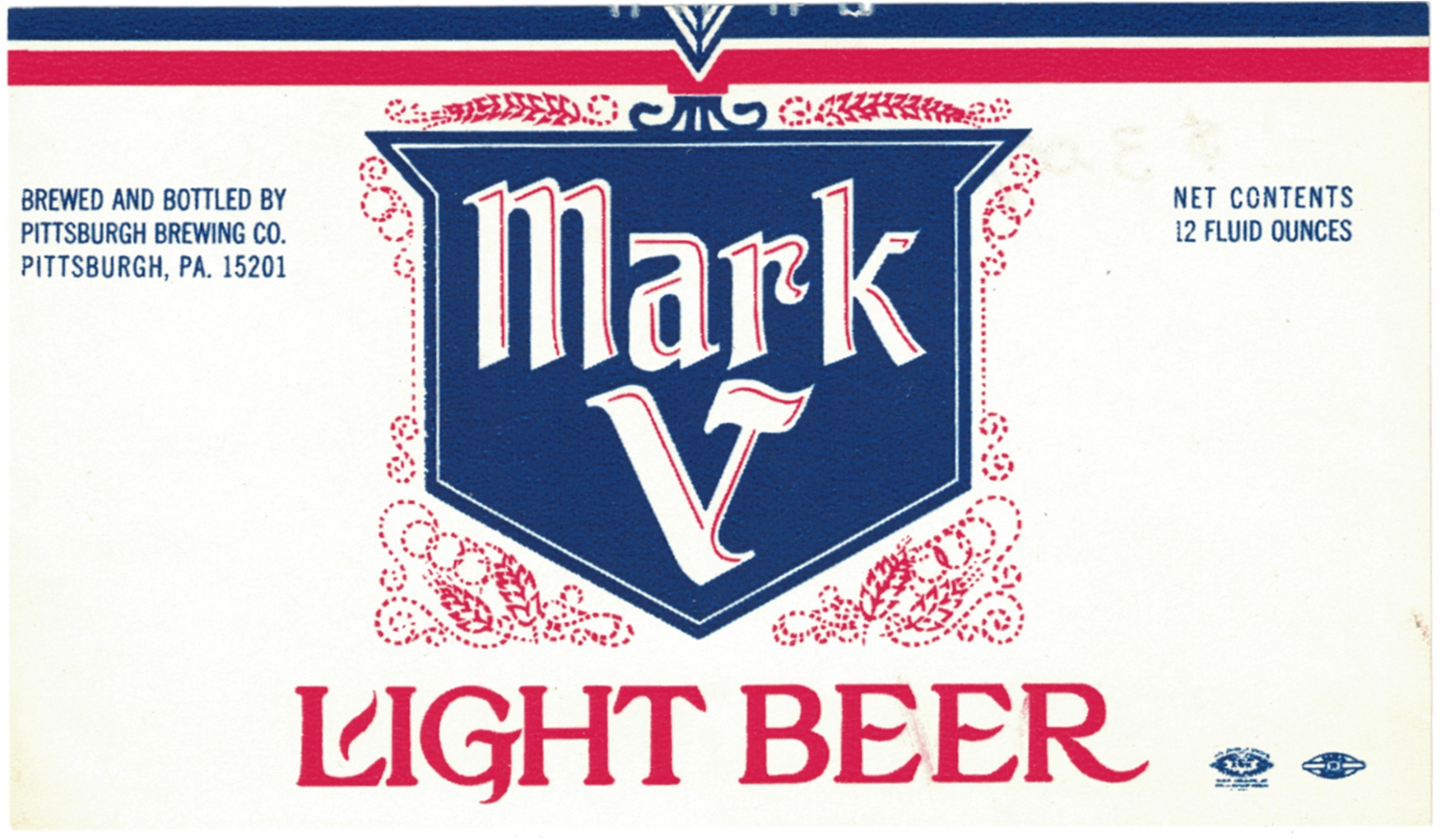 Mark V Light Beer Label