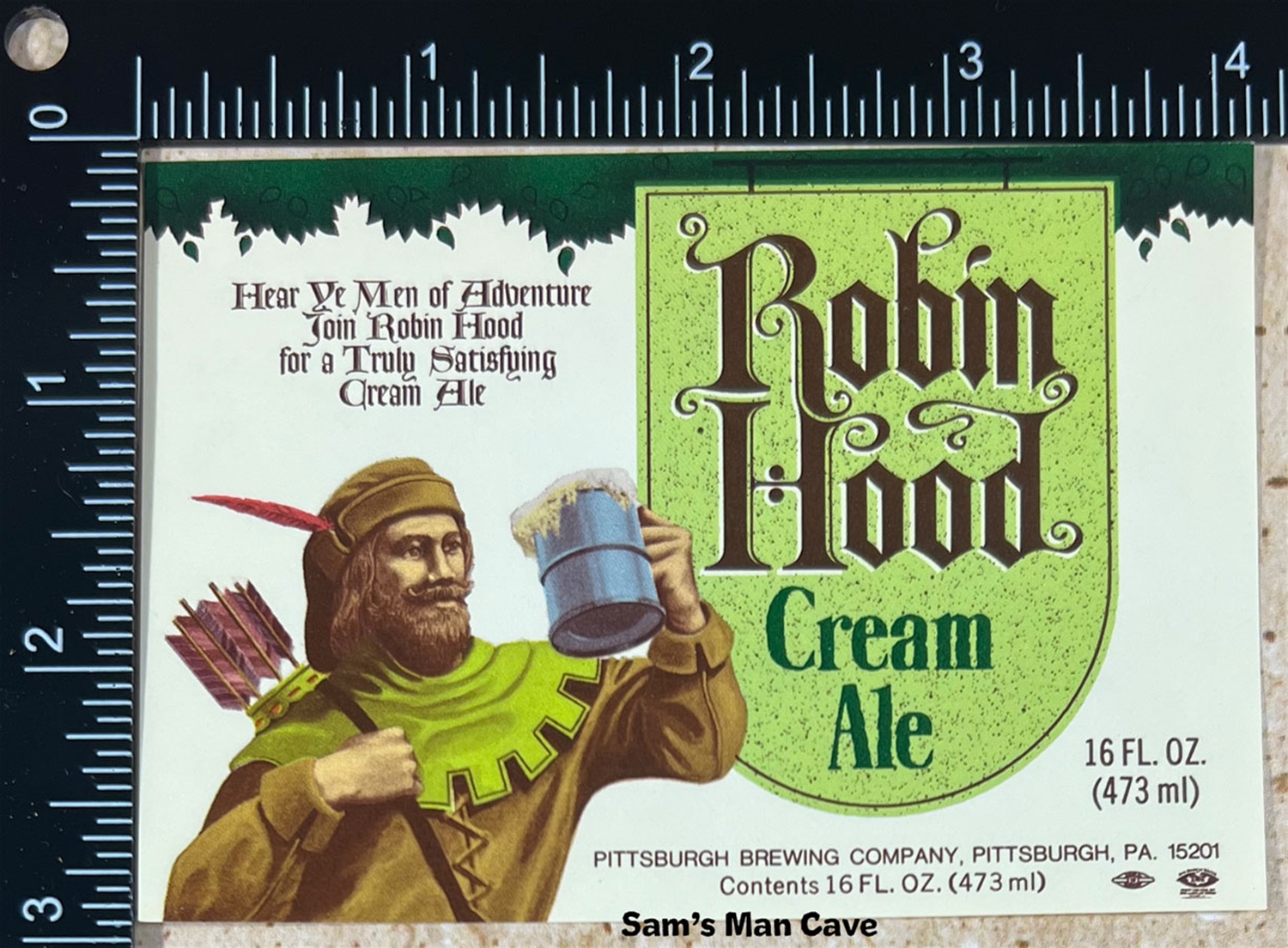 Robin Hood Cream Ale Beer Label