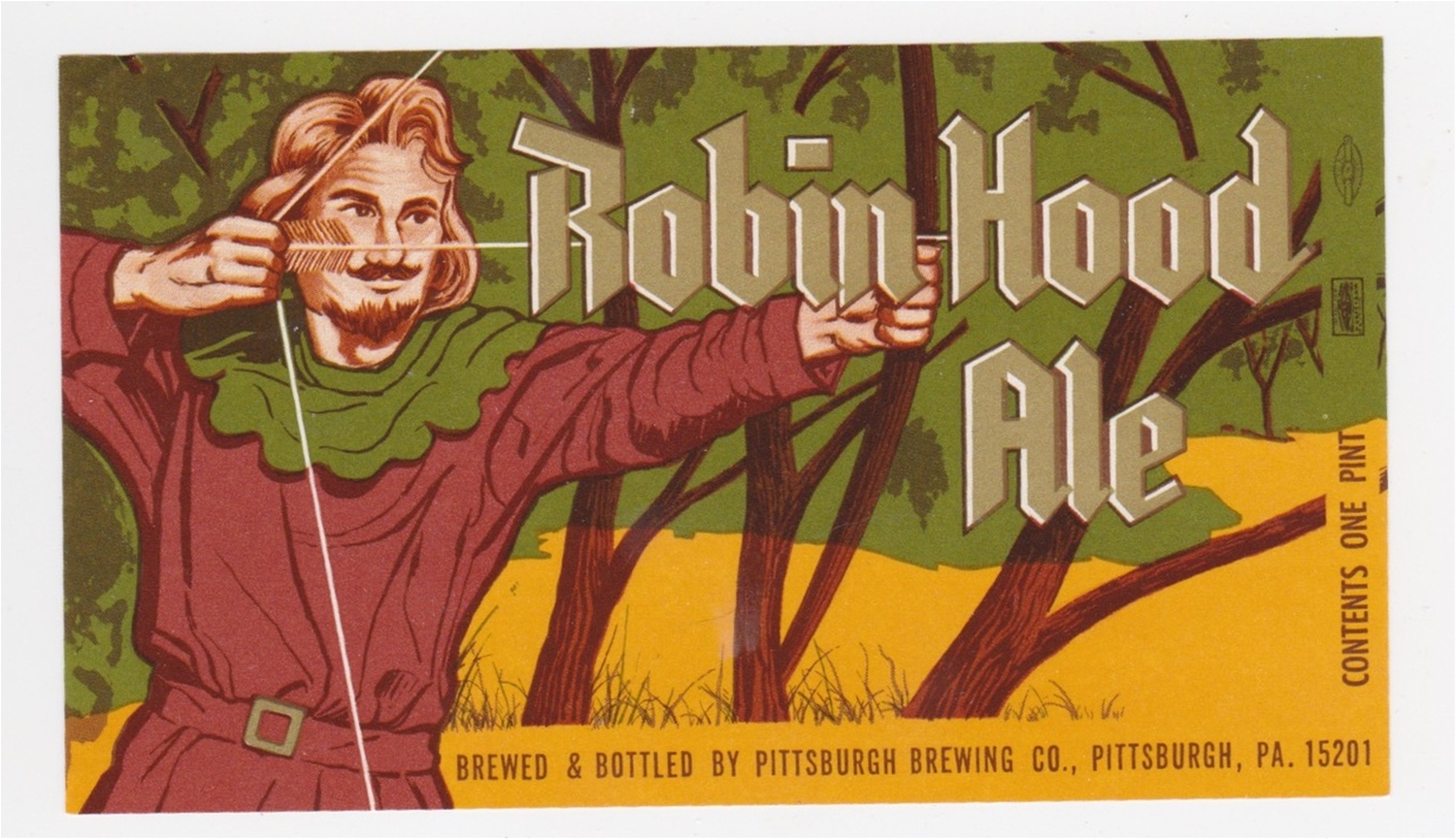Robin Hood Ale Beer Label