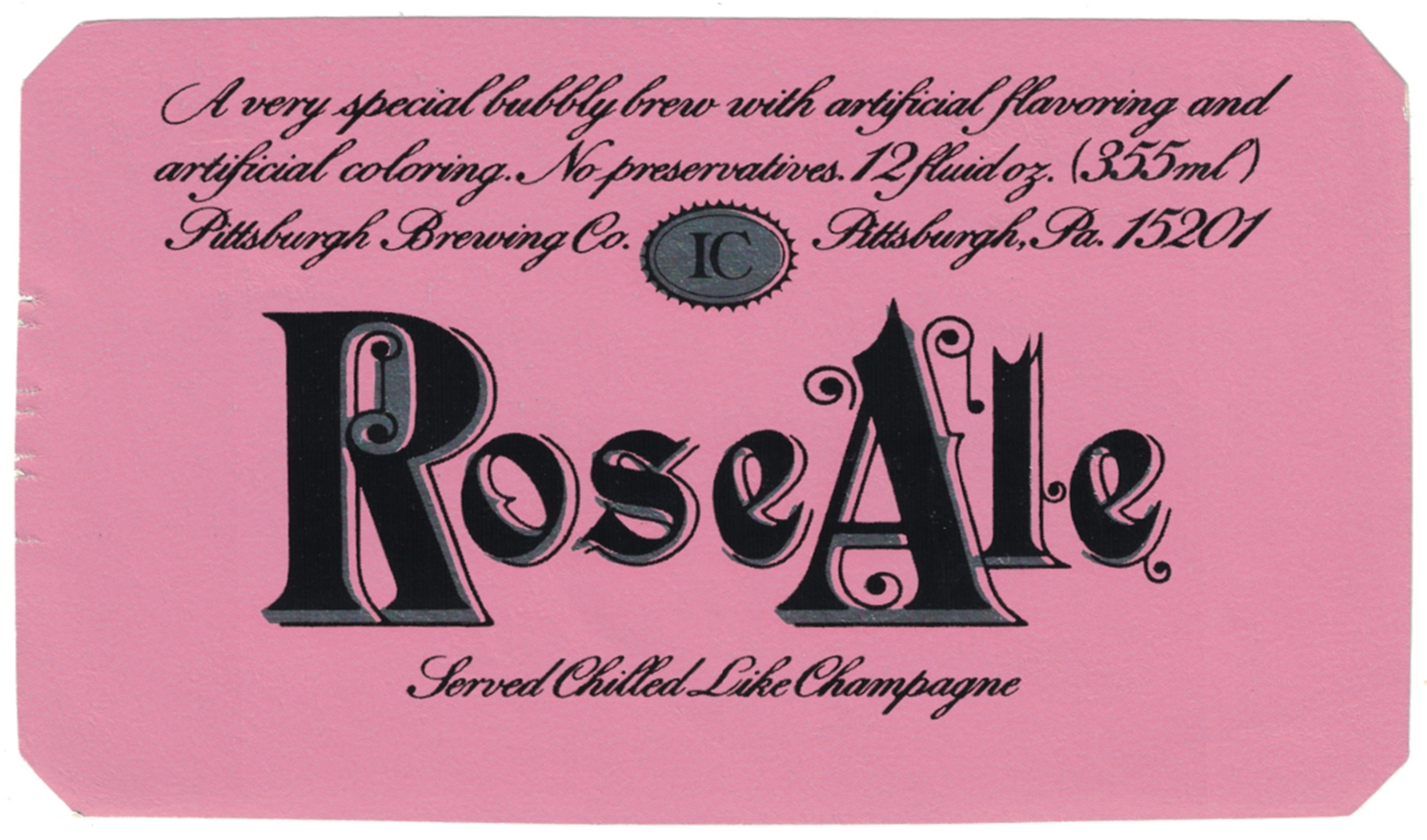 Rose Ale Beer Label