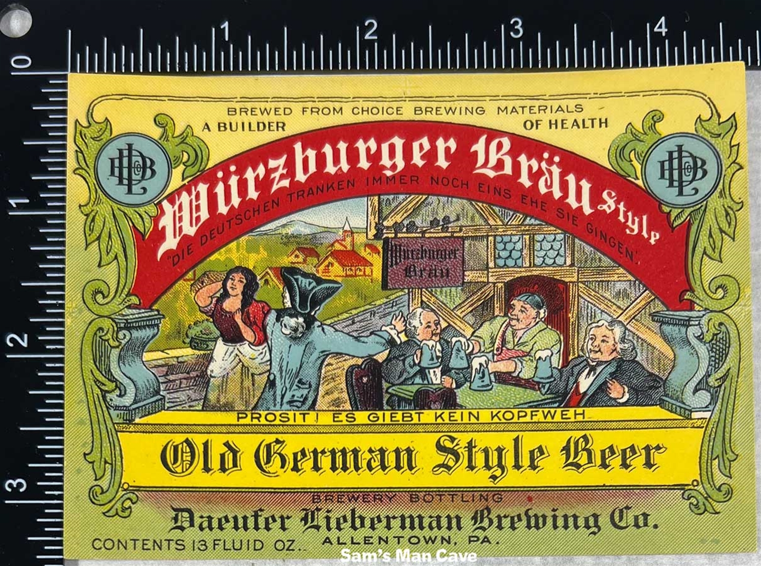 Wurzburger Brau Beer Label