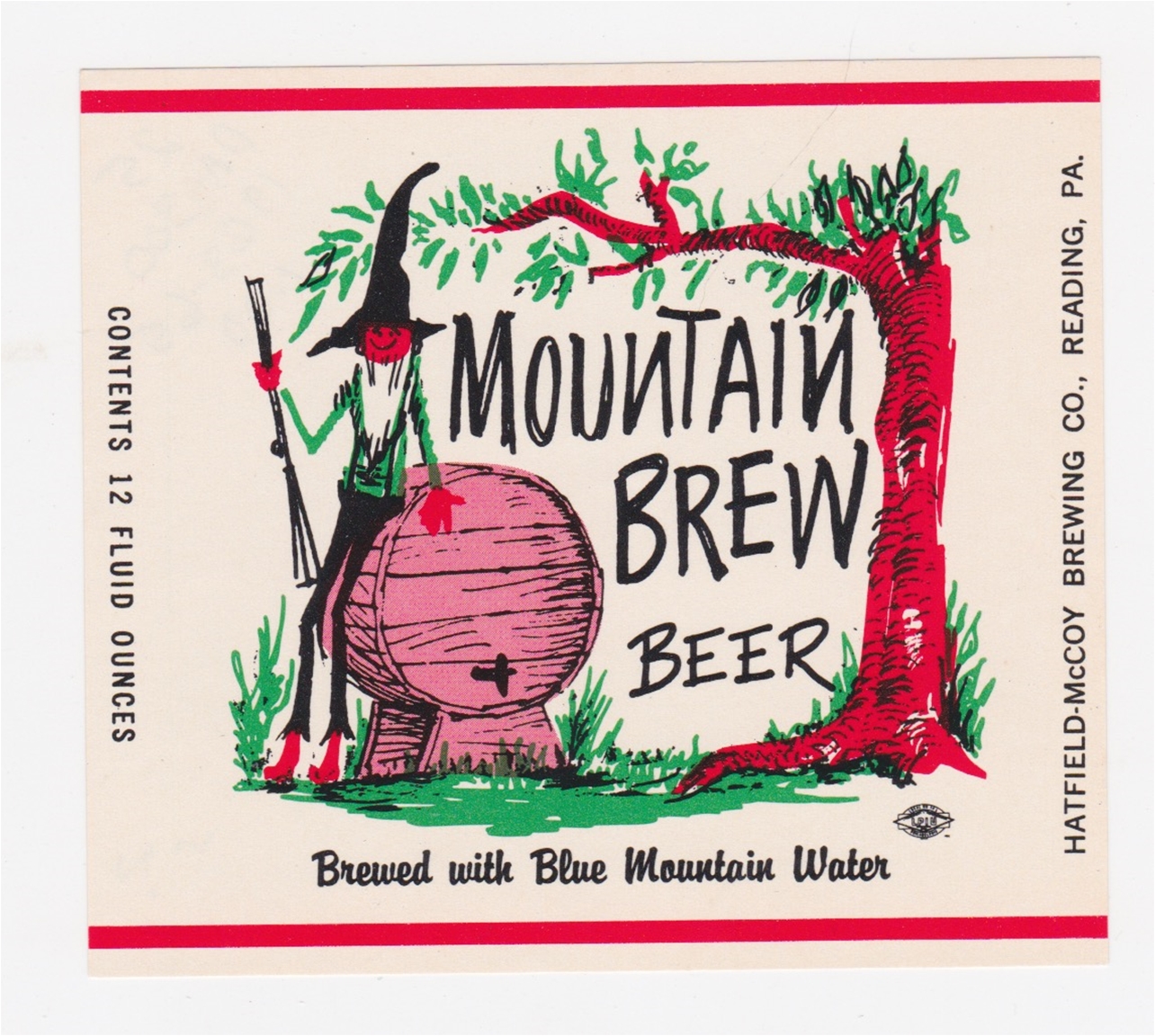 Mountain Brew Beer Label