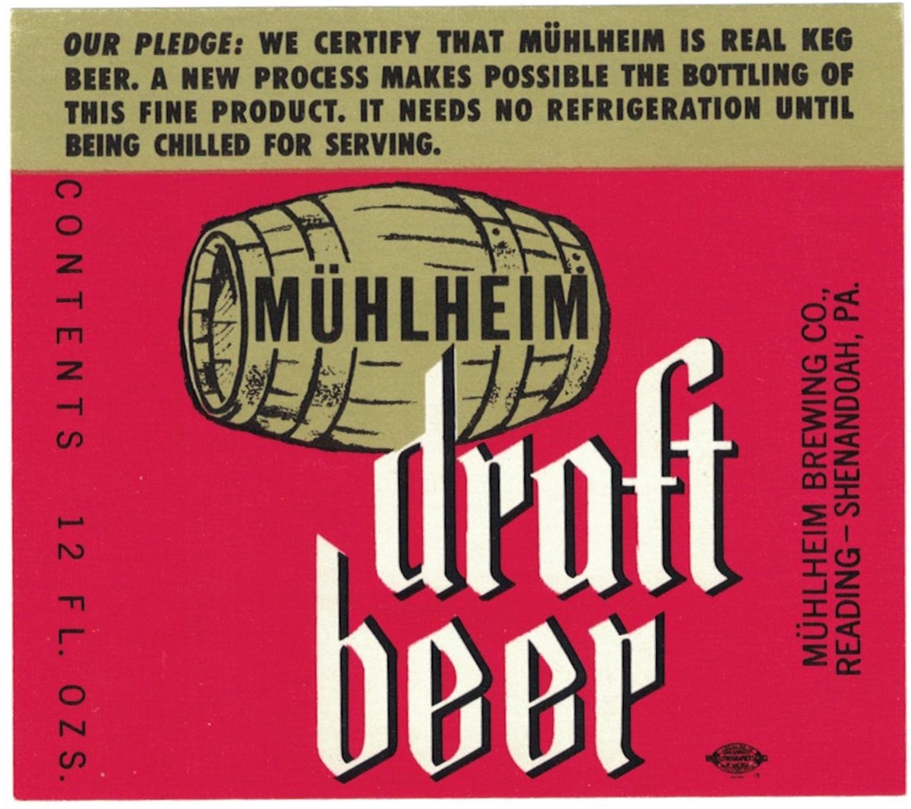 Muhlheim Draft Label