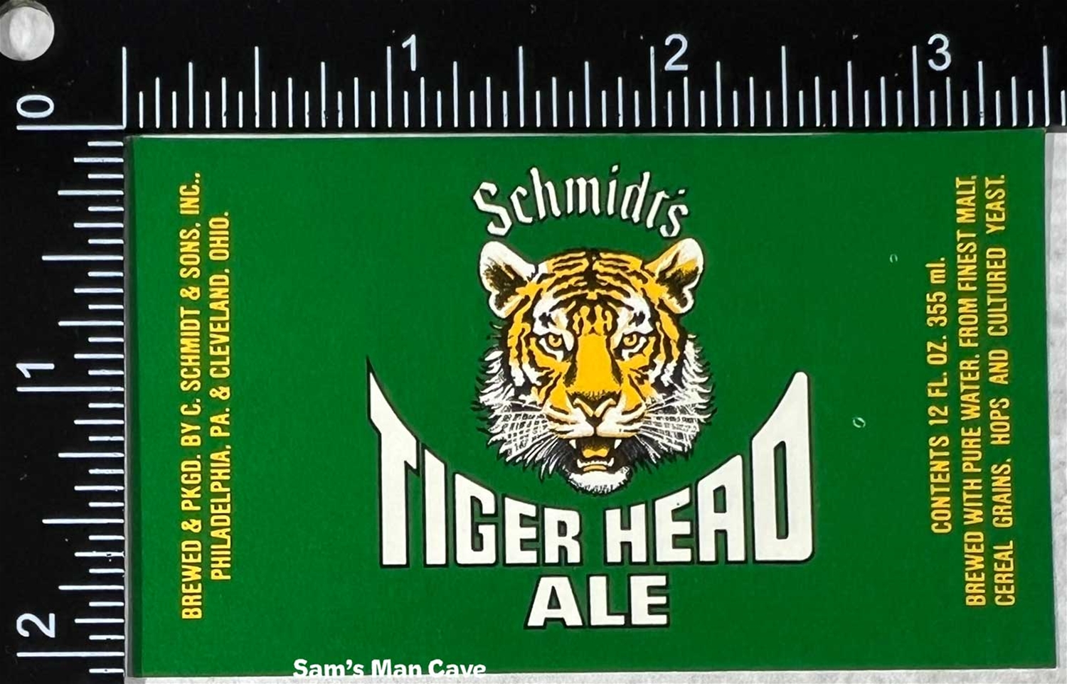 Schmidt's Tiger Head Ale Beer Label