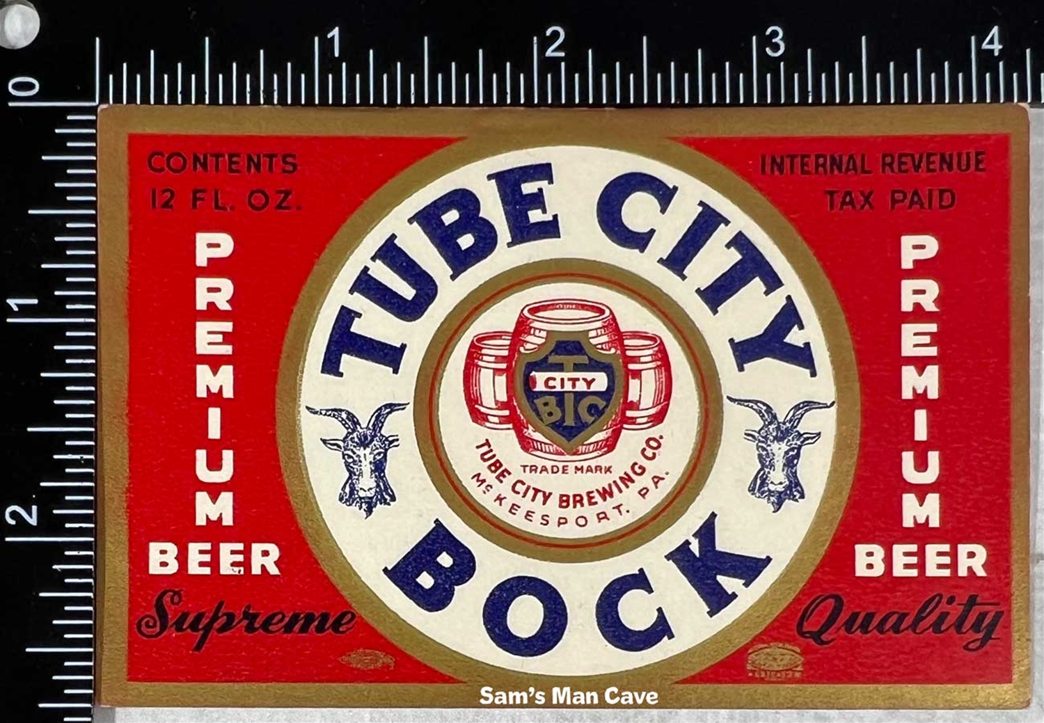 Tube City Bock Beer IRTP Label