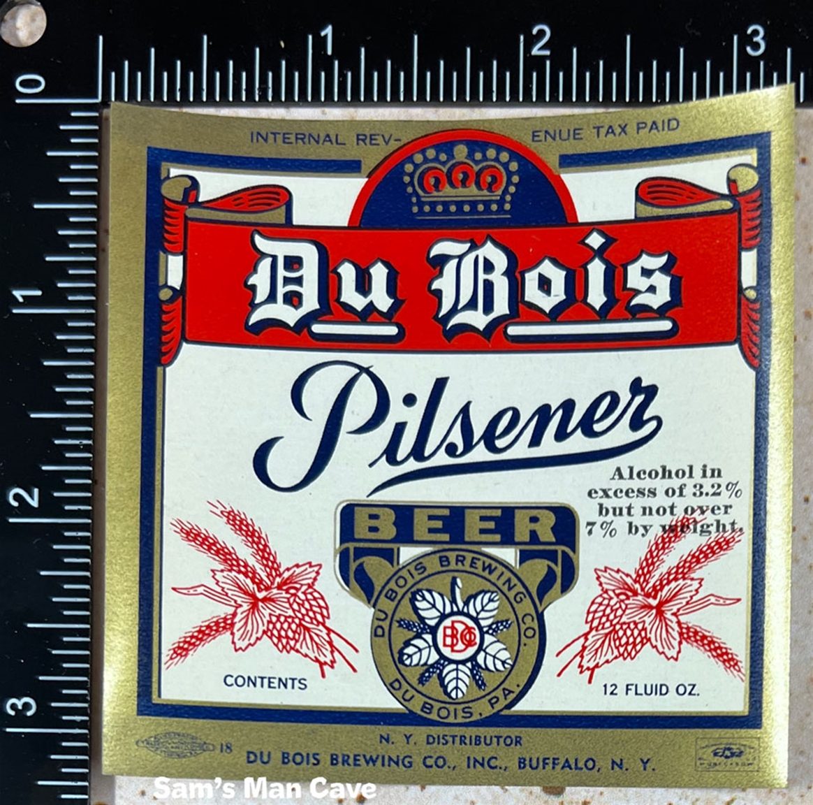 Du Bois Pilsener IRTP Beer Label