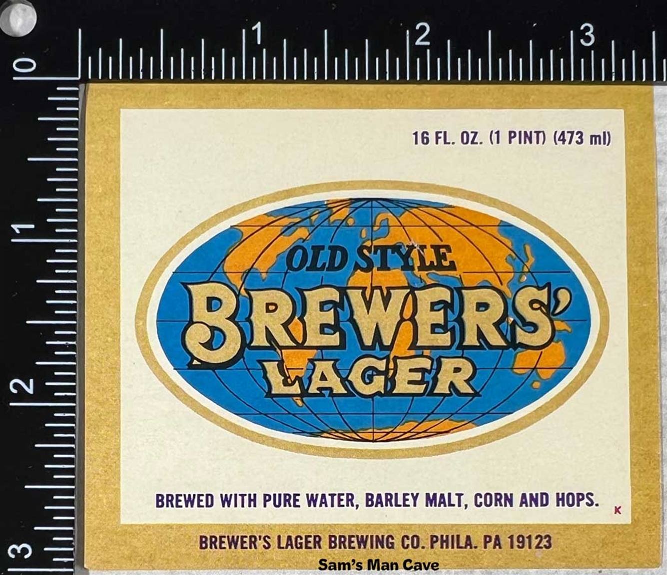 Brewer's Lager Beer Label