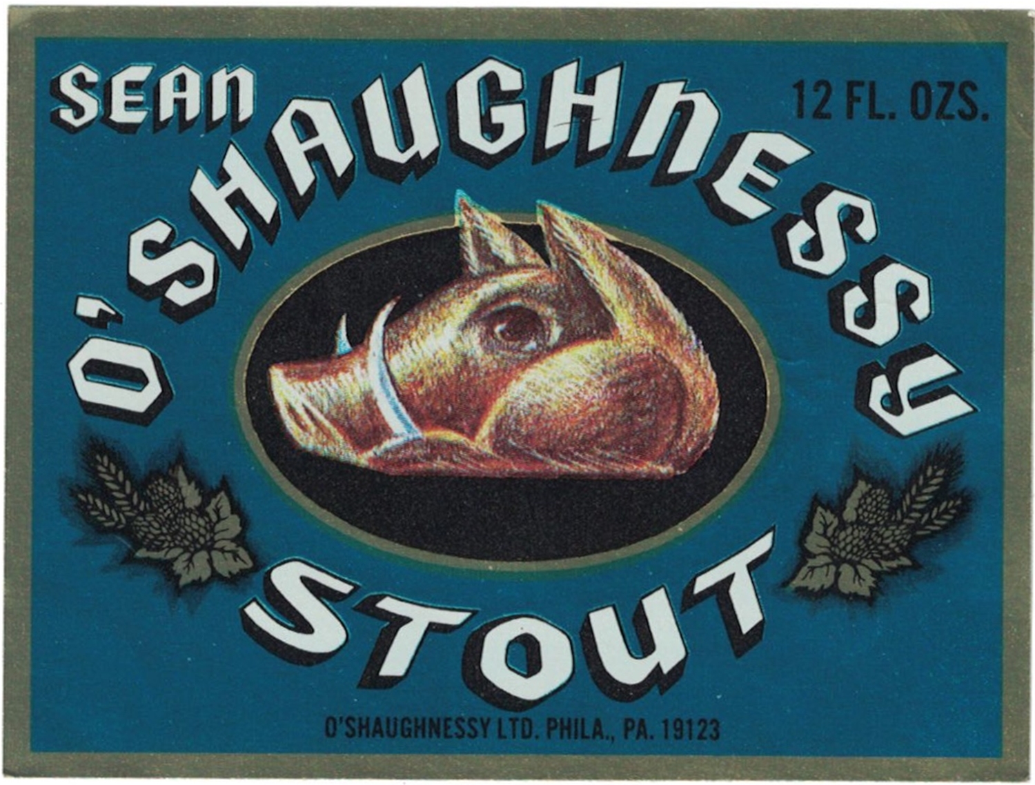 O'Shaughnessy Stout Beer Label 