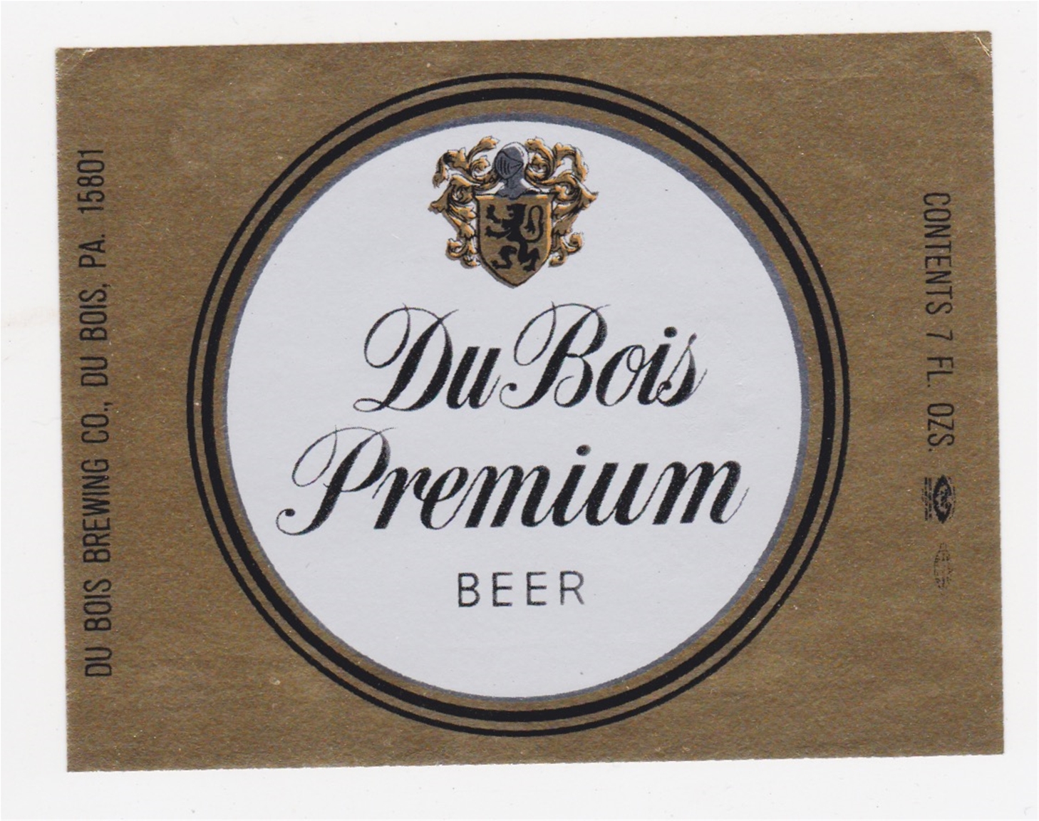 Du Bois Premium Beer Label