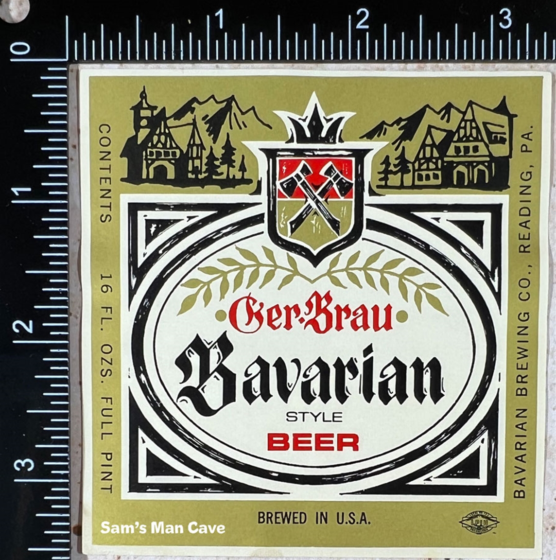 Ger Brau Bavarian Beer Label