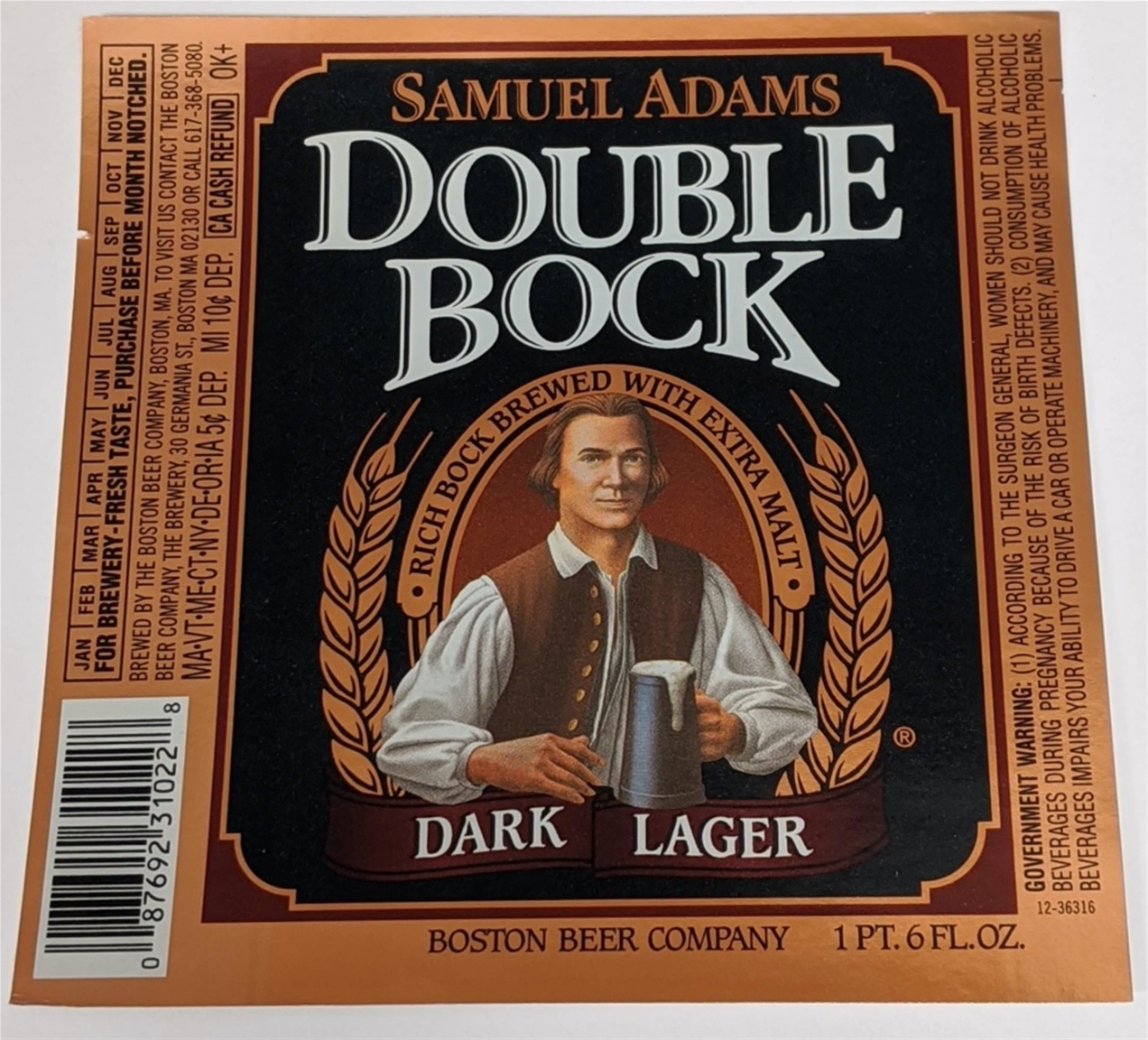 Samuel Adams Double Bock Label
