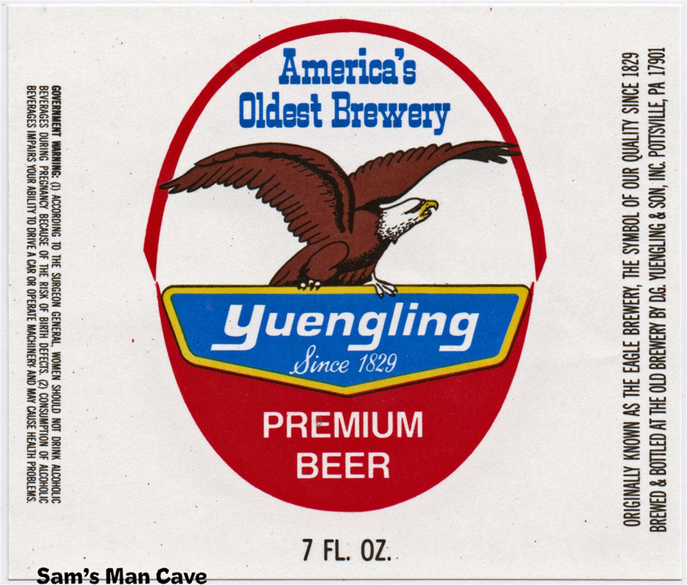 Yuengling Premium Beer Label