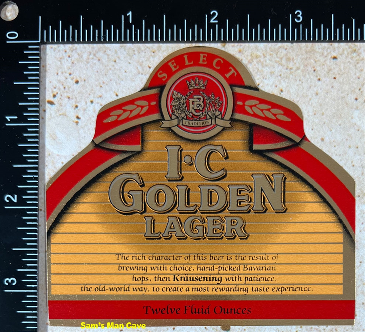 IC Golden Lager Beer Label