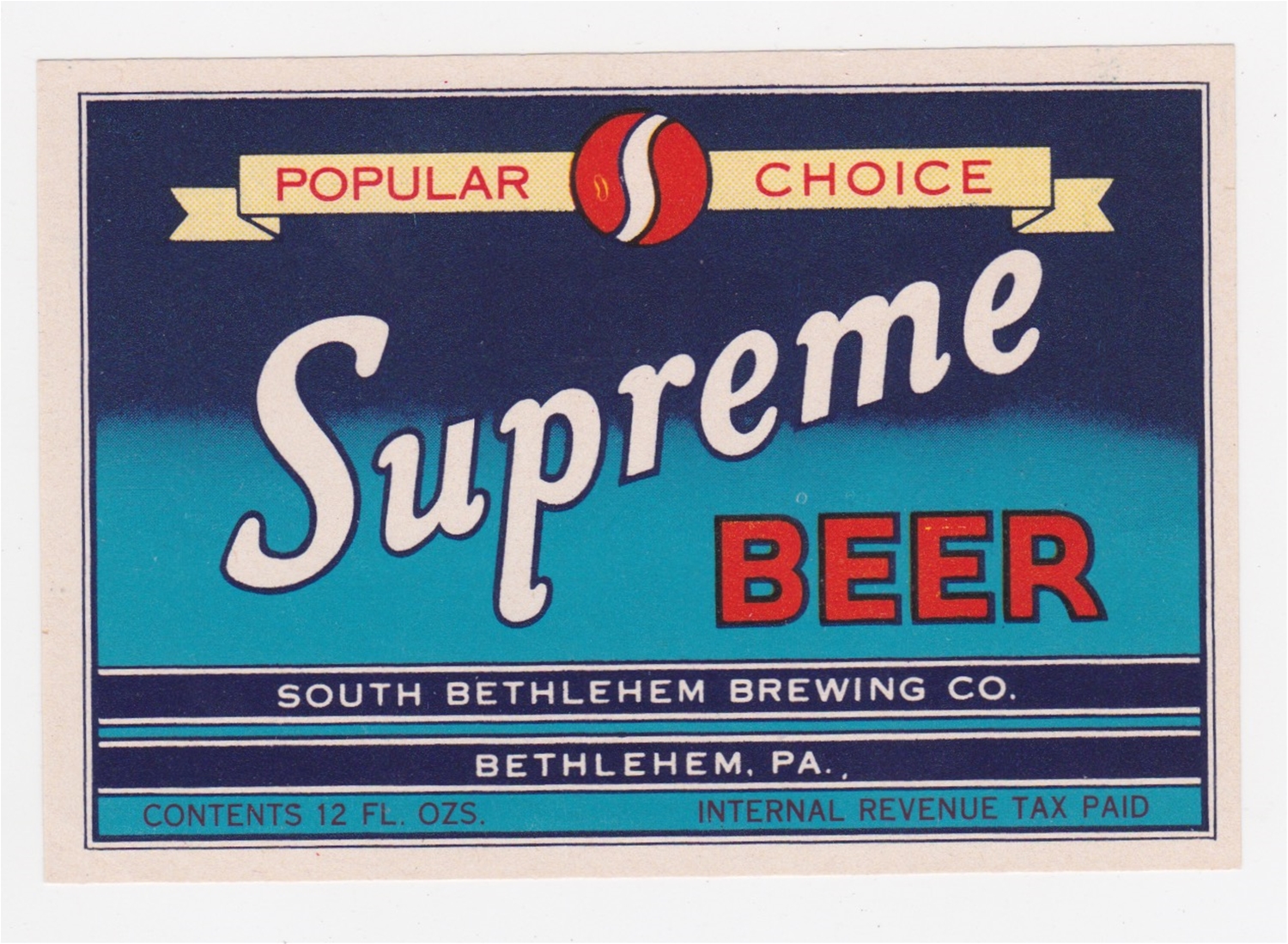 Supreme IRTP Beer Label