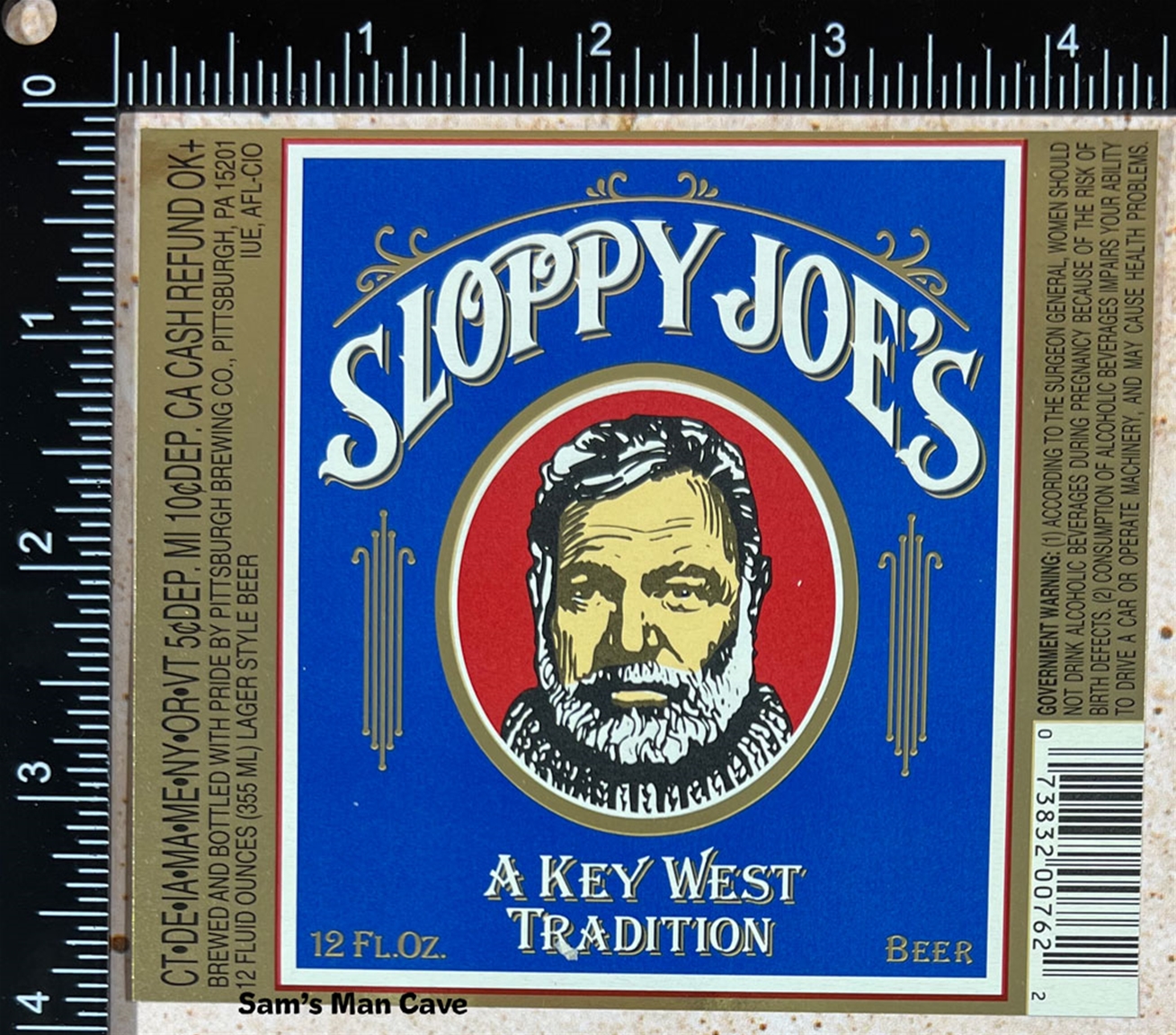 Sloppy Joe's Beer Label