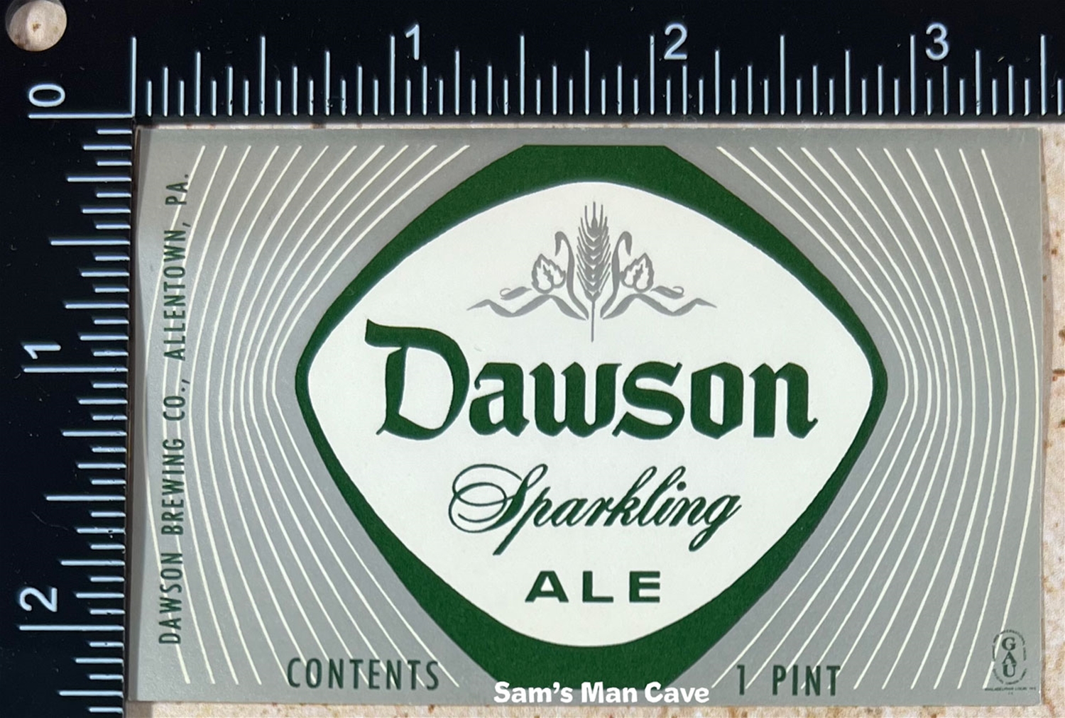 Dawson Sparking Ale Label