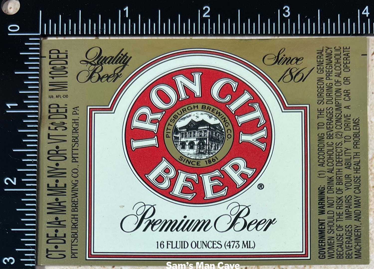 Iron City Premium Beer Label