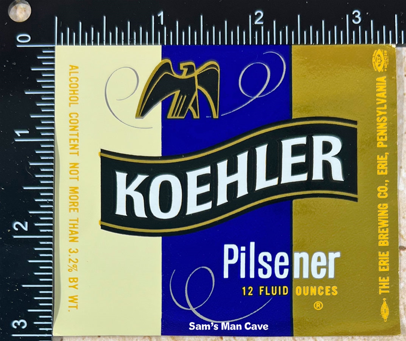Koehler Pilsener Beer Label