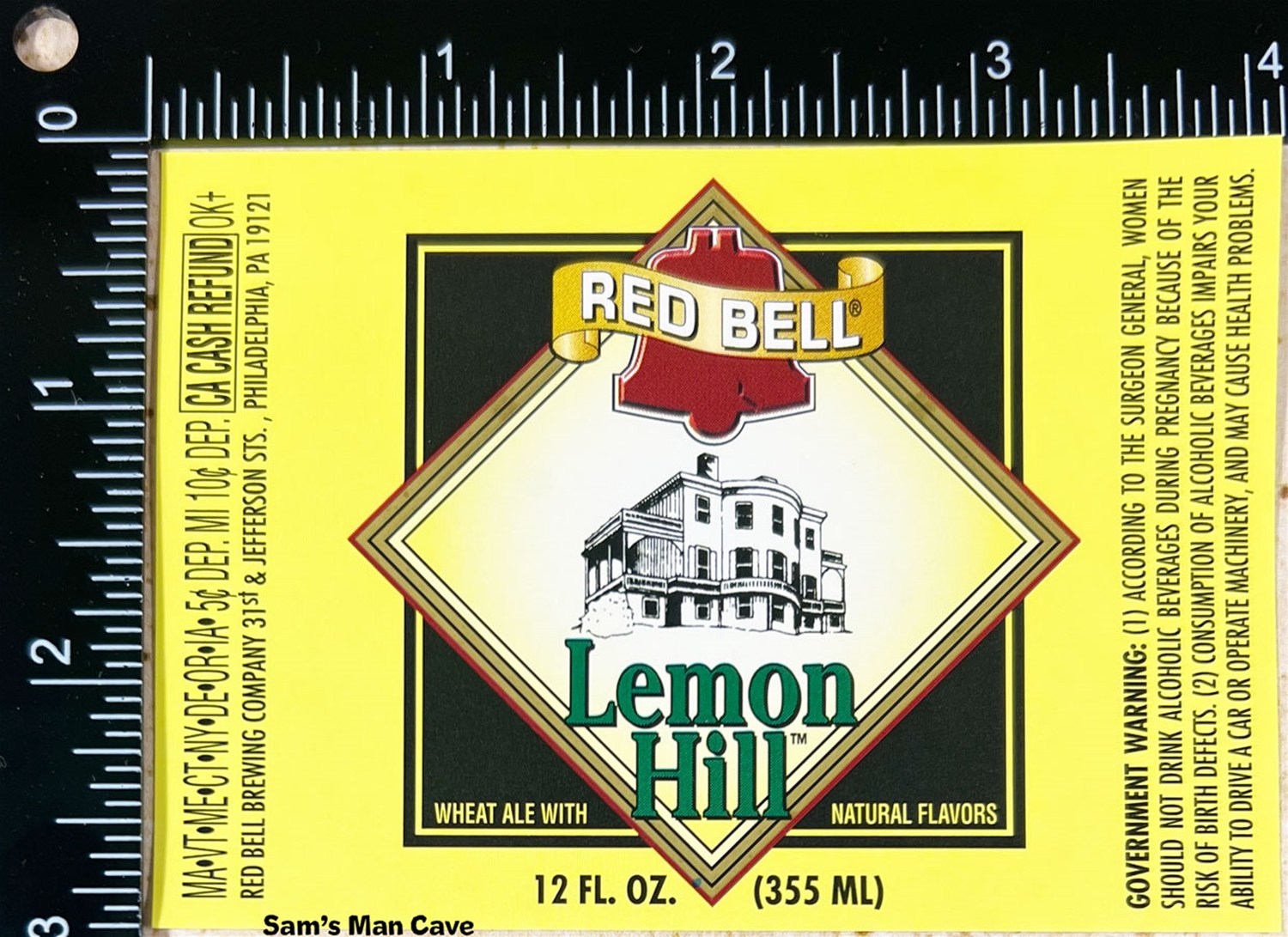 Red Bell Lemon Hill Beer Label