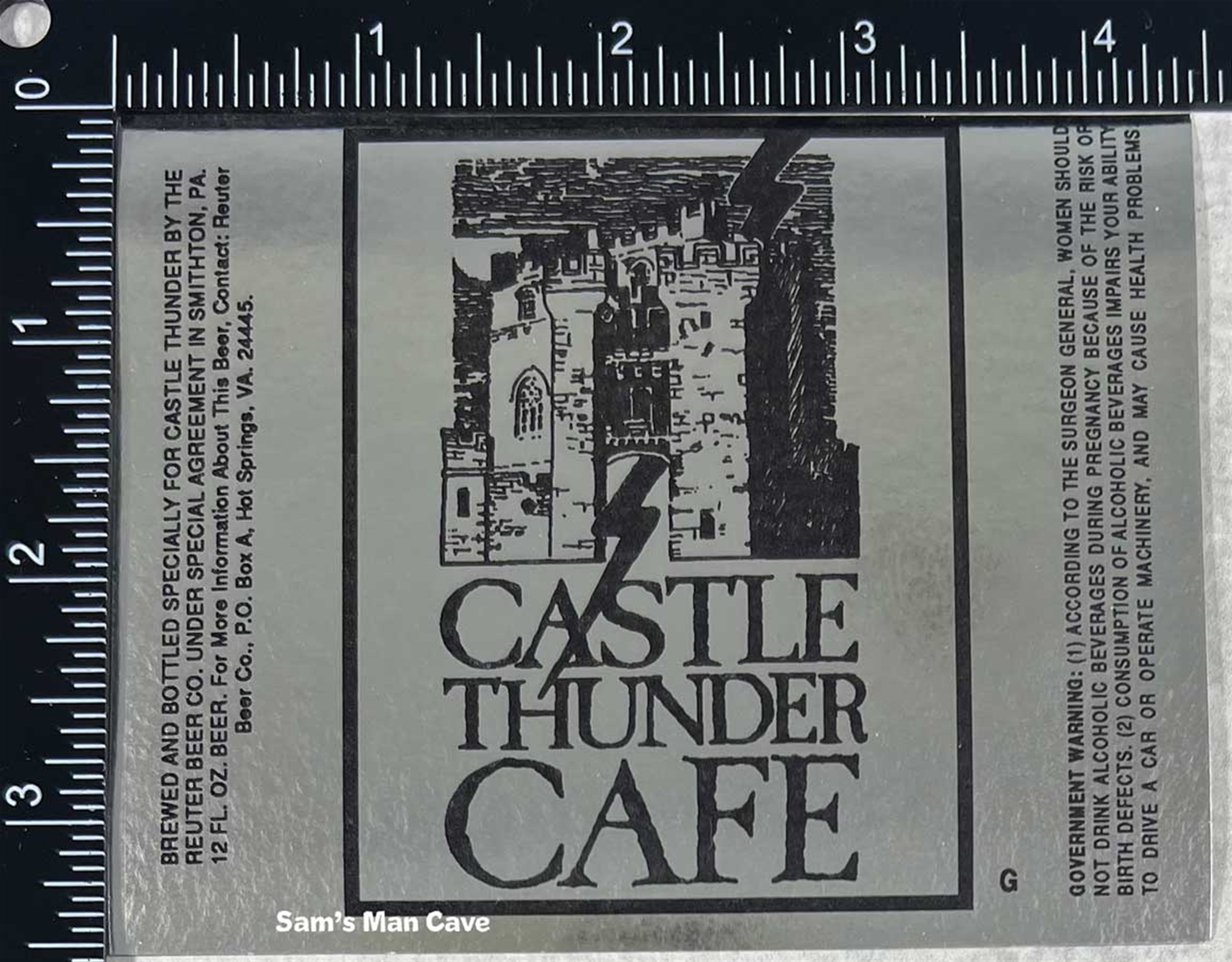 Castle Thunder Cafe Beer Label