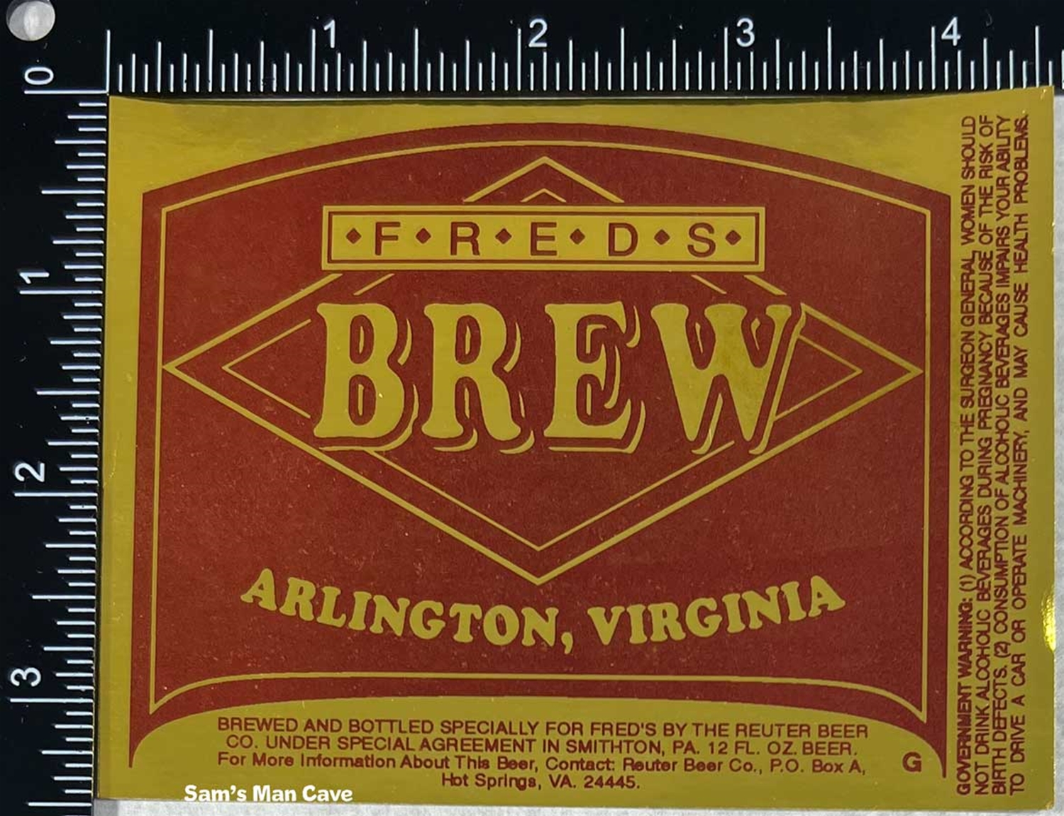 Freds Brew Beer Label