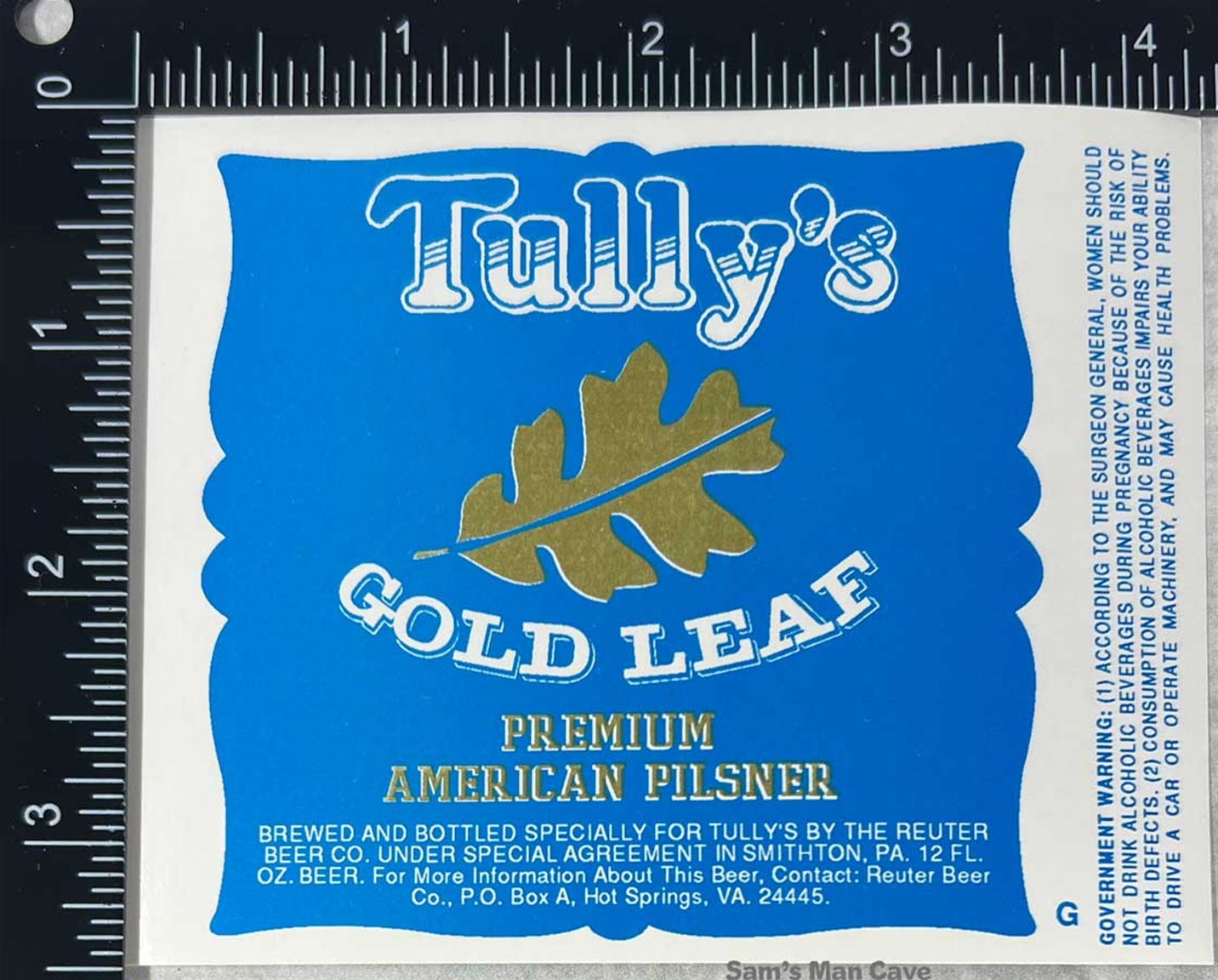 Tully's Gold Leaf Beer Label