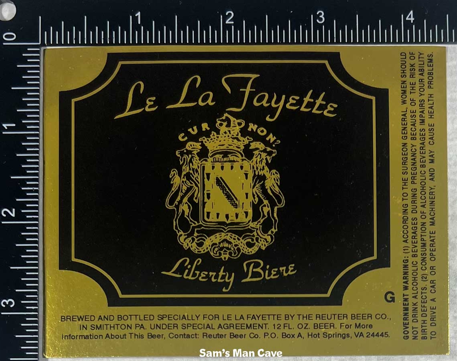 Le La Fayette Liberty Biere Beer Label