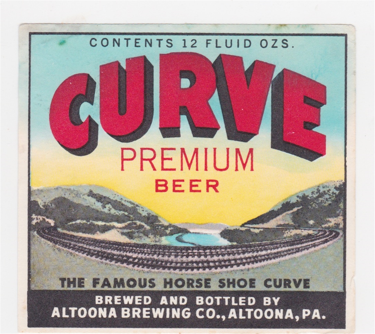 Curve Premium Beer Label